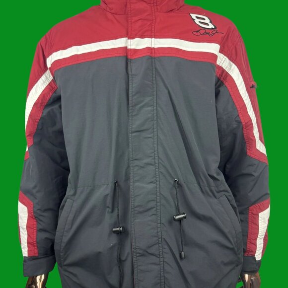 VTG Chase Authentics" Dale Earnhardt Jr. #8 Budweiser Hooded Parka - Picture 2 of 8